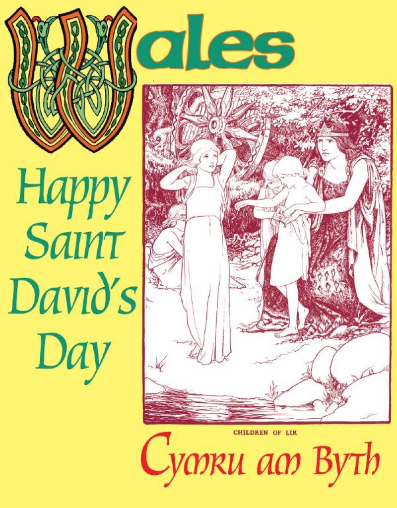 st davids day welsh mythology ecard